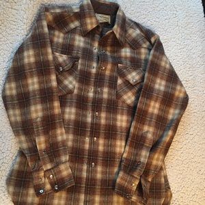 VINTAGE Pendleton Flannel with pearl button snaps